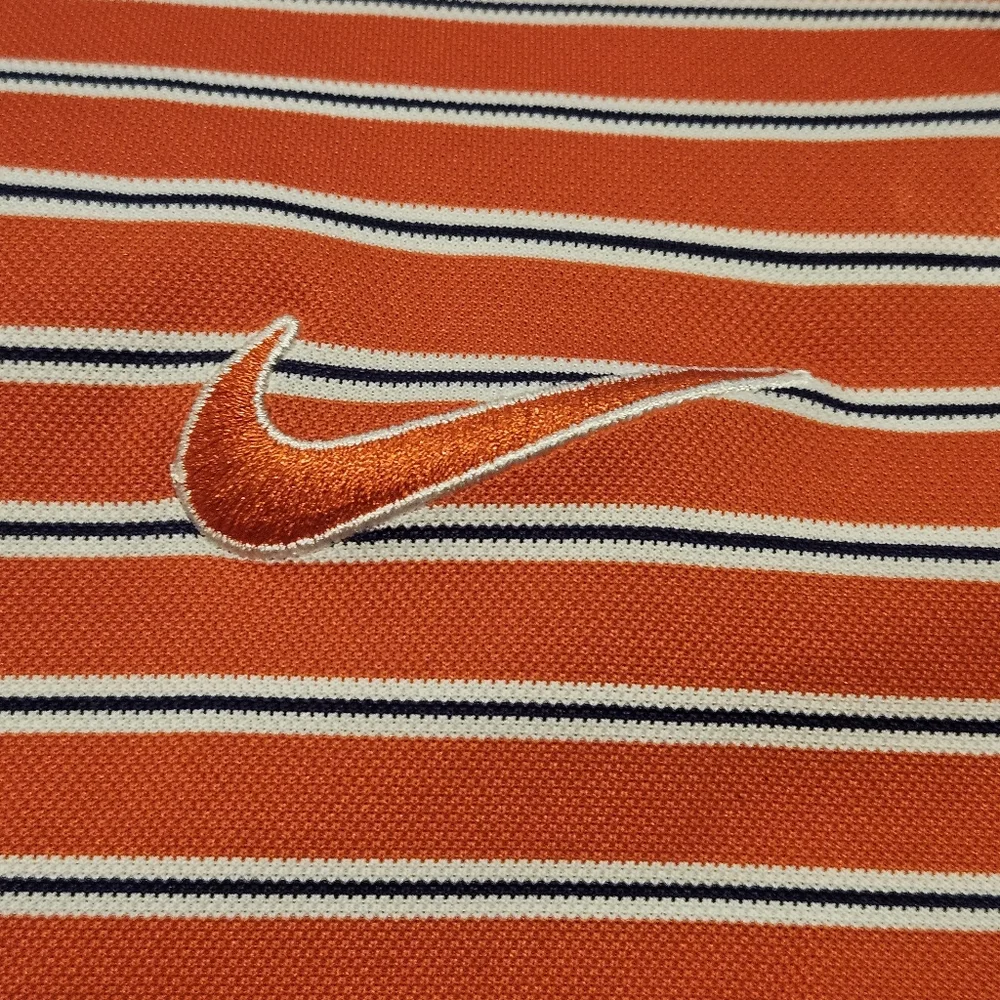 Nike Clemson Tigers Primetime Victory Striped Performance Polo - Size XL